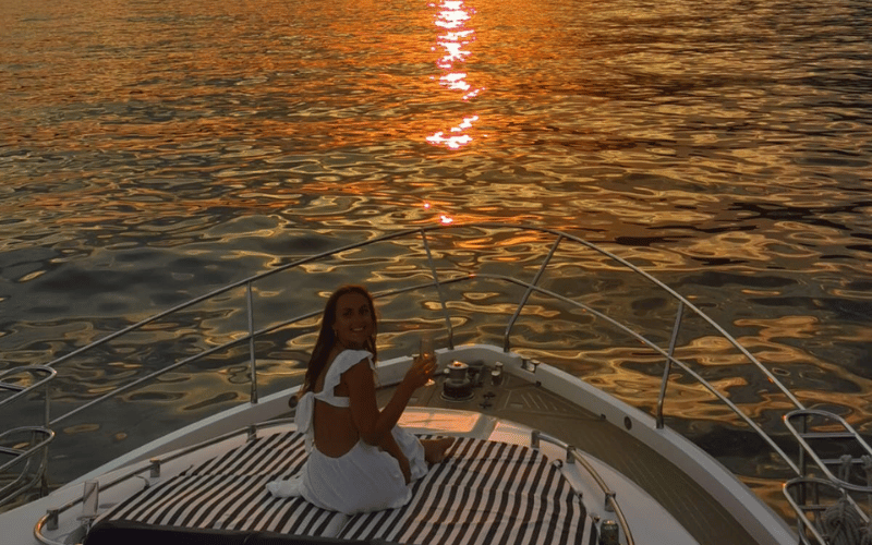 A Sunset Cruise Toward Cannes and St Tropez